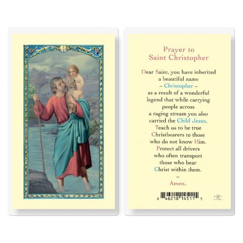 Saint Christopher Holy Card