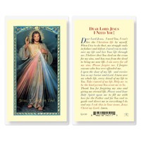 Divine Mercy Dear Lord Jesus I Need You Holy Card