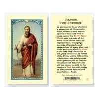 Saint Paul a Prayer For Patience Holy Card