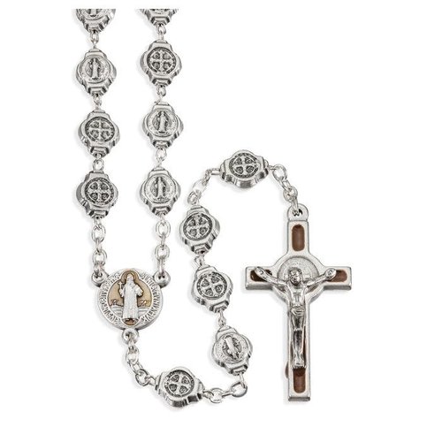 Saint Benedict Rosary with Jubilee Medal Saint Benedict Rosary with Jubilee Medal