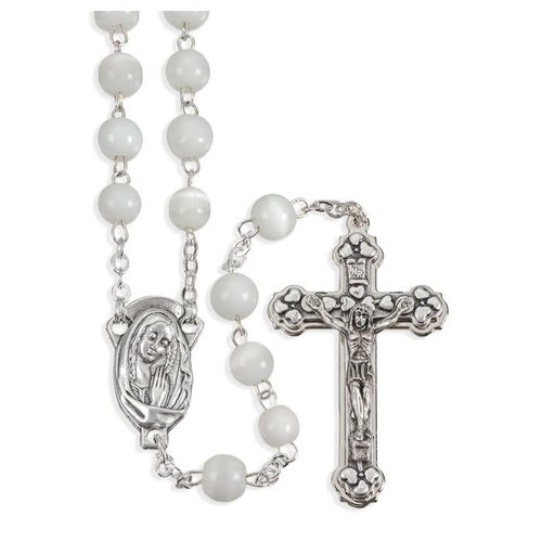 Imitation Mother of Pearl Rosary Imitation Mother of Pearl Rosary