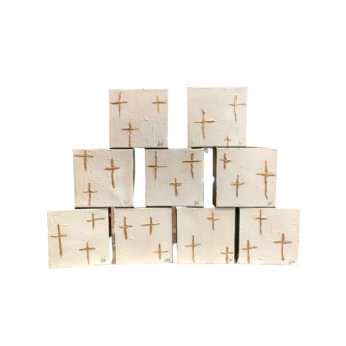 WILKERSON WORKS Gold Cross Canvas WILKERSON WORKS Gold Cross Canvas