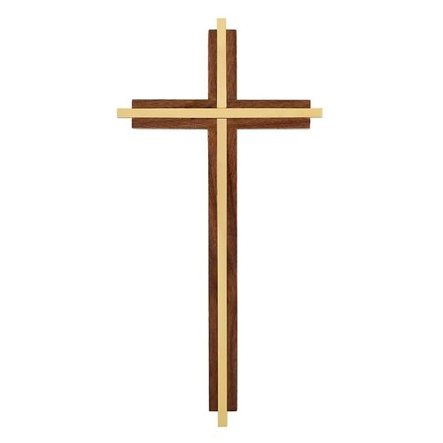 Cross with Brass Inlay 8" Cross with Brass Inlay 8"