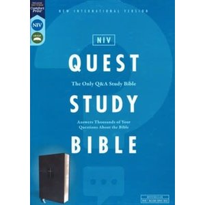 NIV Quest Study Bible, Comfort Print--Soft Leather-Look, Black