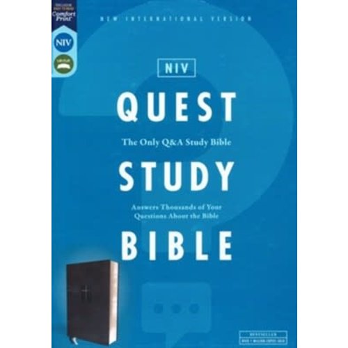 NIV Quest Study Bible, Comfort Print--soft leather-look, black NIV Quest Study Bible, Comfort Print--soft leather-look, black