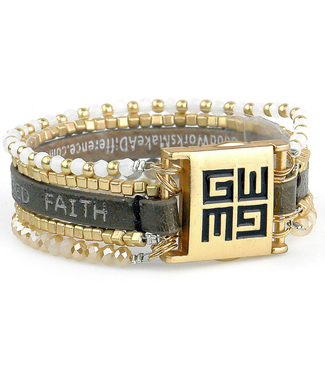 Scripture Bracelet Natural by Good Works