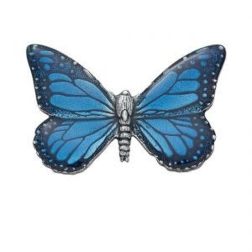 DANFORTH PEWTER BROOCH BUTTERFLY - BLUE DANFORTH PEWTER BROOCH BUTTERFLY - BLUE
