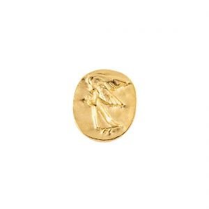 DANFORTH PEWTER Pocket Charm Coin Angel Gold