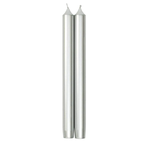 10” Duet Crown Candles in Silver - 2 Candles Per Duet 10” Duet Crown Candles in Silver - 2 Candles Per Duet