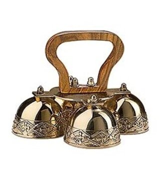 4 Cup Embossed Altar Bells
