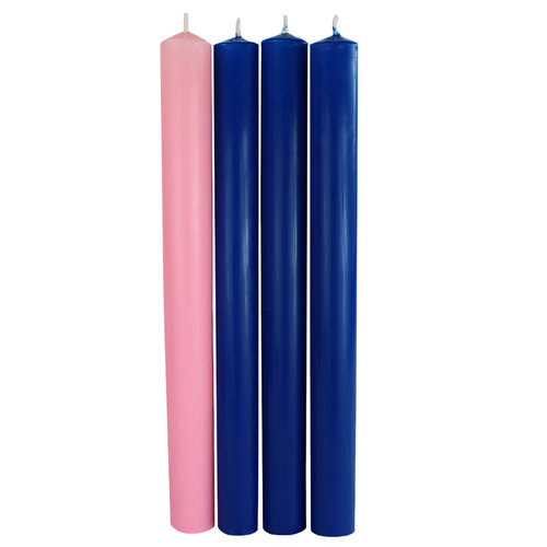 Advent Candles 17.5 X 1.5 Blue / Rose