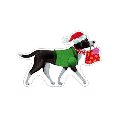 CASPARI GIFT TAG CHRISTMAS DELIVERY DOG CASPARI GIFT TAG CHRISTMAS DELIVERY DOG