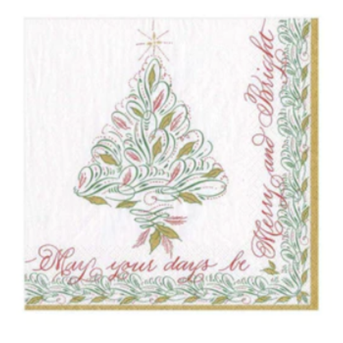 CASPARI CMAS NAPKINS CHRISTMAS CALLIGRAPHY CASPARI CMAS NAPKINS CHRISTMAS CALLIGRAPHY