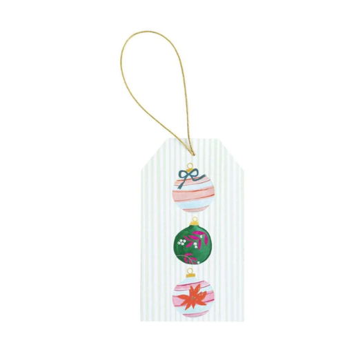 CASPARI GIFT TAGS PAINTED ORNAMENTS CASPARI GIFT TAGS PAINTED ORNAMENTS