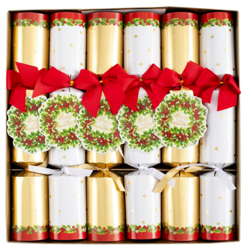 CASPARI CRACKERS CMAS HOLLY AND BERRY WREATH CASPARI CRACKERS CMAS HOLLY AND BERRY WREATH