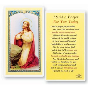 I Said a Prayer For You Prayer Card