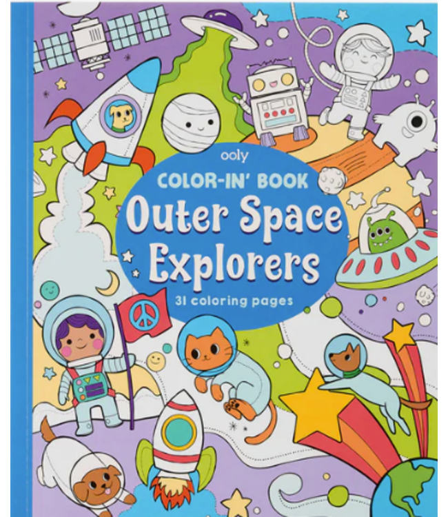 Color-In' Book: Outer Space Explorers