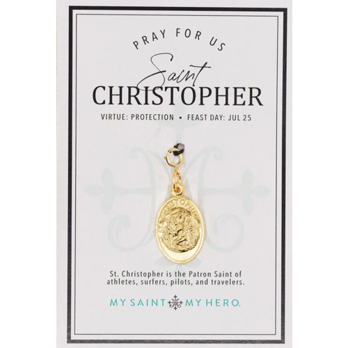 MY SAINT MY HERO St. Christopher Charm - Gold - My Saint My Hero