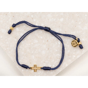 Filled by Faith Bracelet With Gold Cross