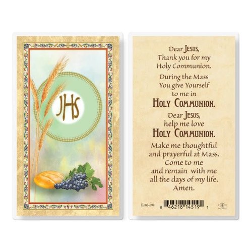 First Holy Communion Prayer Card