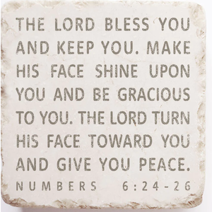 The Lord Bless You Stone Block - Numbers 6:24-26 - Sm