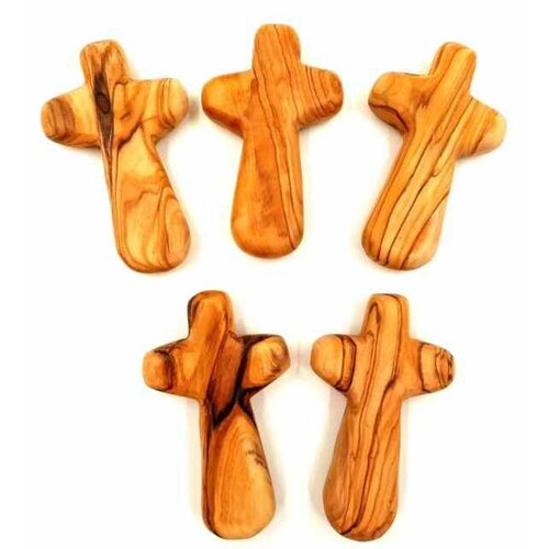 Olive Wood Hand Cross Small 2"