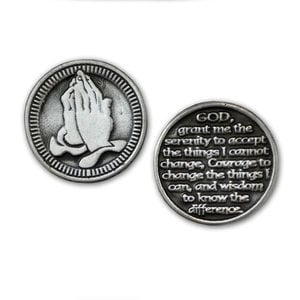 Praying Hands Token with Serenity Prayer