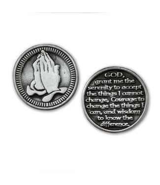 Praying Hands Token with Serenity Prayer