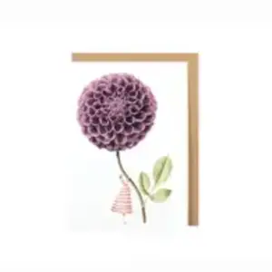 Purple Dahlia Greeting Card