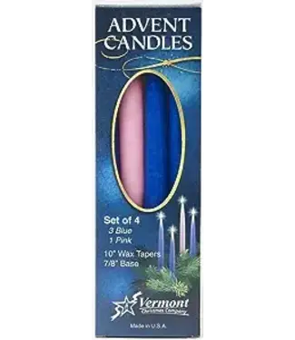 Advent Candles 10in X 7/8 Blue/Pink