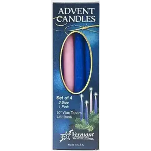 Advent Candles 10in X 7/8 Blue/Pink