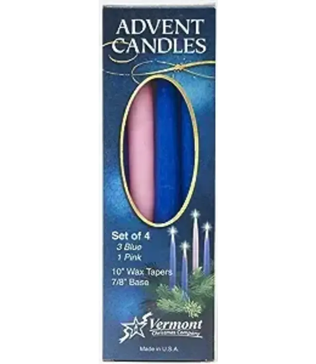 Advent Candles 10in X 7/8 Blue/Pink