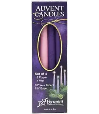 Advent Candles - Purple and Pink