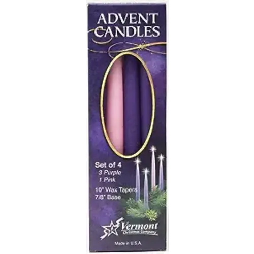 Advent Candles - Purple and Pink