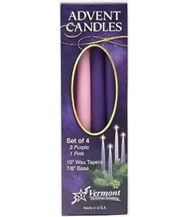 Advent Candles - Purple and Pink