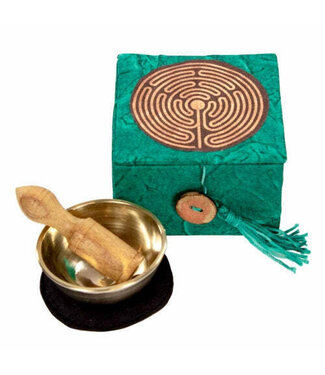 Meditation Box Bowl: 2'' Garden Labyrinth