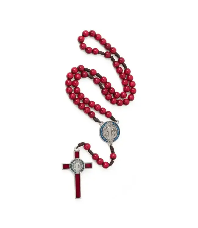 Saint Benedict Rosary - Wooden Beads