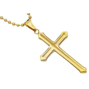 Men's Gold-plated Stainless Steel Cross