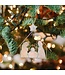 4" Capiz Flat Nativity House Orn w/Star