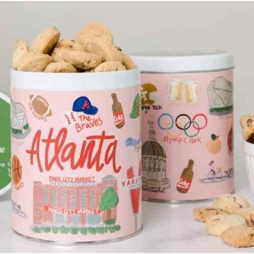 Atlanta, Georgia Gift Tin Cheddar Cocktail Cookies