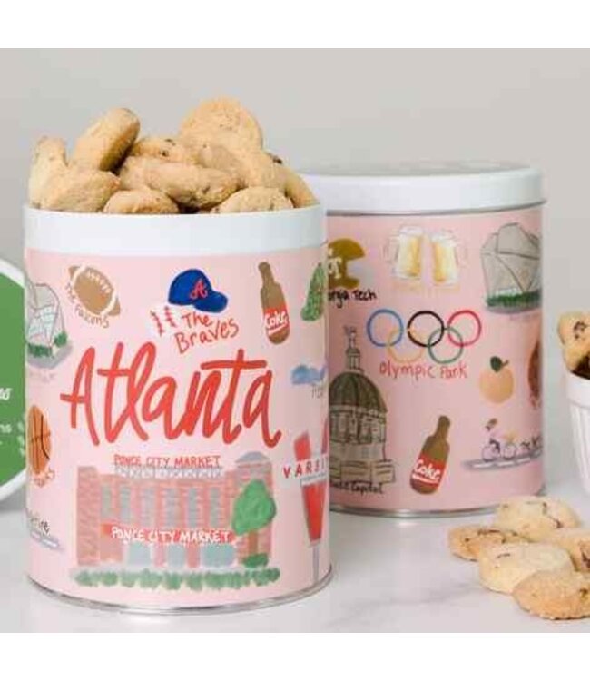 Atlanta, Georgia Gift Tin Cheddar Cocktail Cookies
