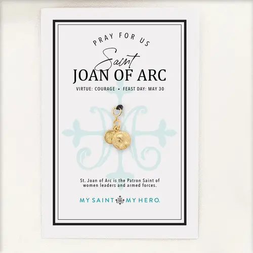 MY SAINT MY HERO Joan of Arc Charm - Gold - My Saint My Hero
