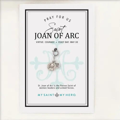 MY SAINT MY HERO Joan of Arc Charm - Silver - My Saint My Hero