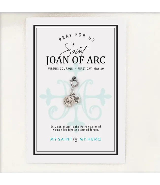 MY SAINT MY HERO Joan of Arc Charm - Silver - My Saint My Hero