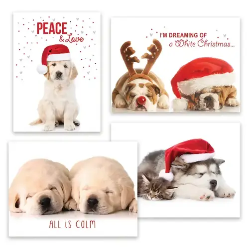 Puppy Love Holiday Assorted Boxed Holiday Cards from Masterpiece Studios