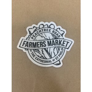 Peachtree Road Farmers Market Sticker - Black & White