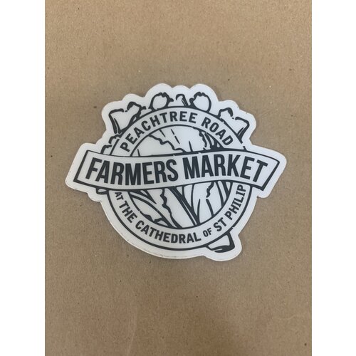 Peachtree Road Farmers Market Sticker - Black & White