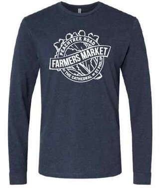 Peachtree Road Farmers Market Long Sleeve T-Shirt - Navy 2X-Large