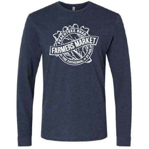 Peachtree Road Farmers Market Long Sleeve T-Shirt - Navy 2X-Large