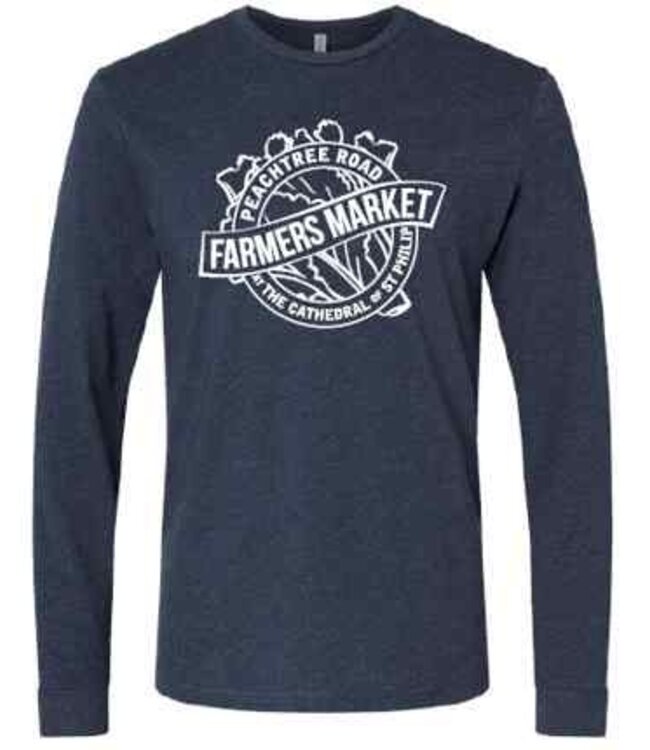 Peachtree Road Farmers Market Long Sleeve T-Shirt - Navy 2X-Large